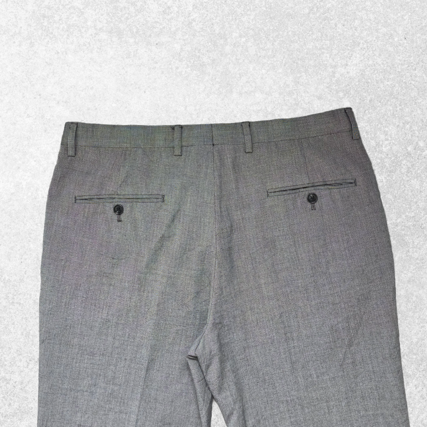 Tommy Hilfiger grey dress trousers W36 L30 smart formal poly viscose blend