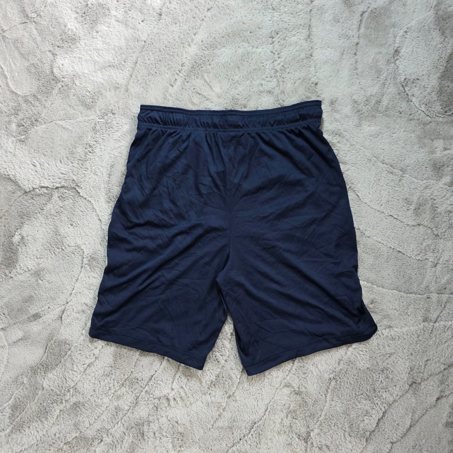 Reebok Sports Shorts Mens L Navy Blue Mesh Panel Training Gym Lightweight