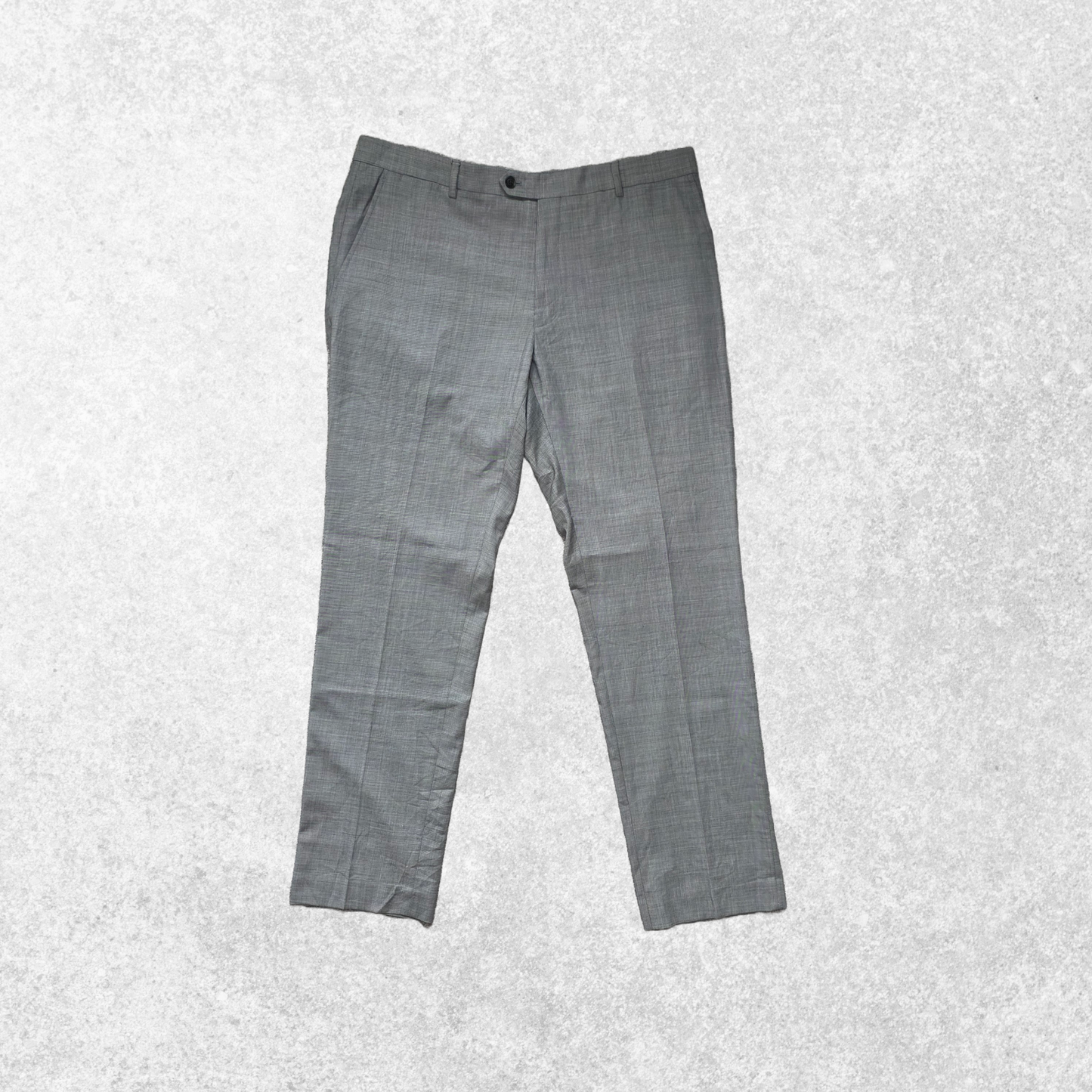Tommy Hilfiger Mens Dress Trousers 38W 32L Grey Wool Blend Smart Work Pants