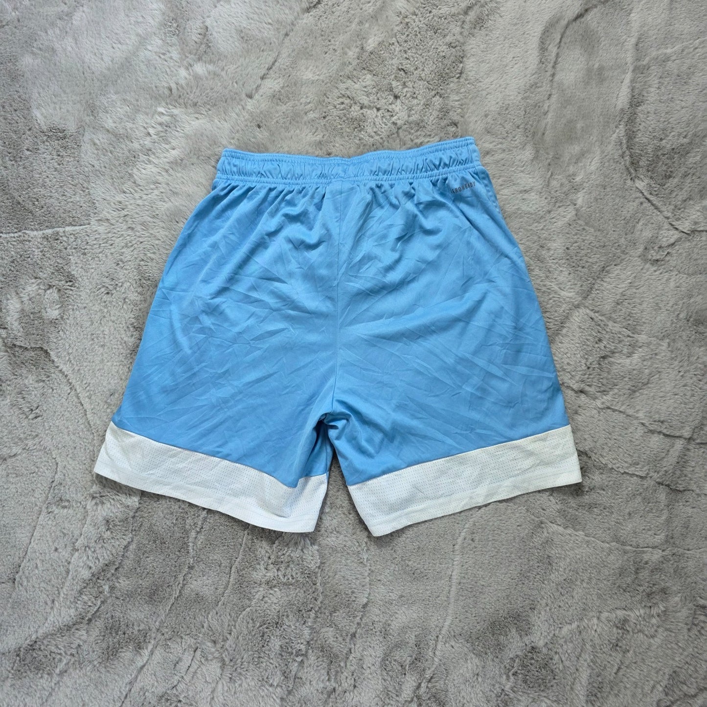 Adidas Aeroready Sports Shorts Blue White Mesh Trim Size M W26 Gym Running Light