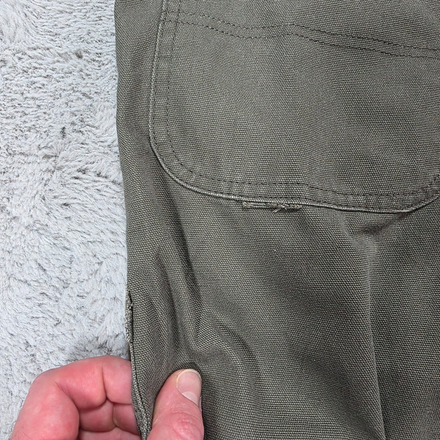 Wrangler Workwear Carpenter Jeans Green Straight Fit W38 L33 Hammer Loop Cut