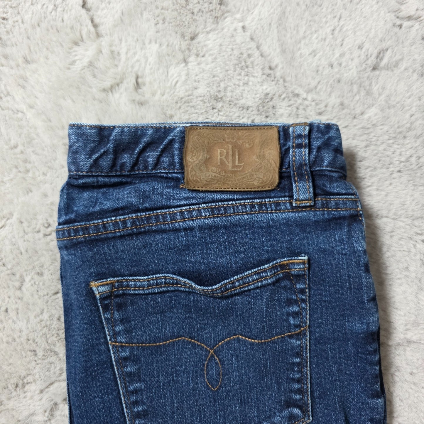 Lauren Jeans Co Ralph Lauren Women's Bootcut Jeans W30 L30 Dark Blue Stretch