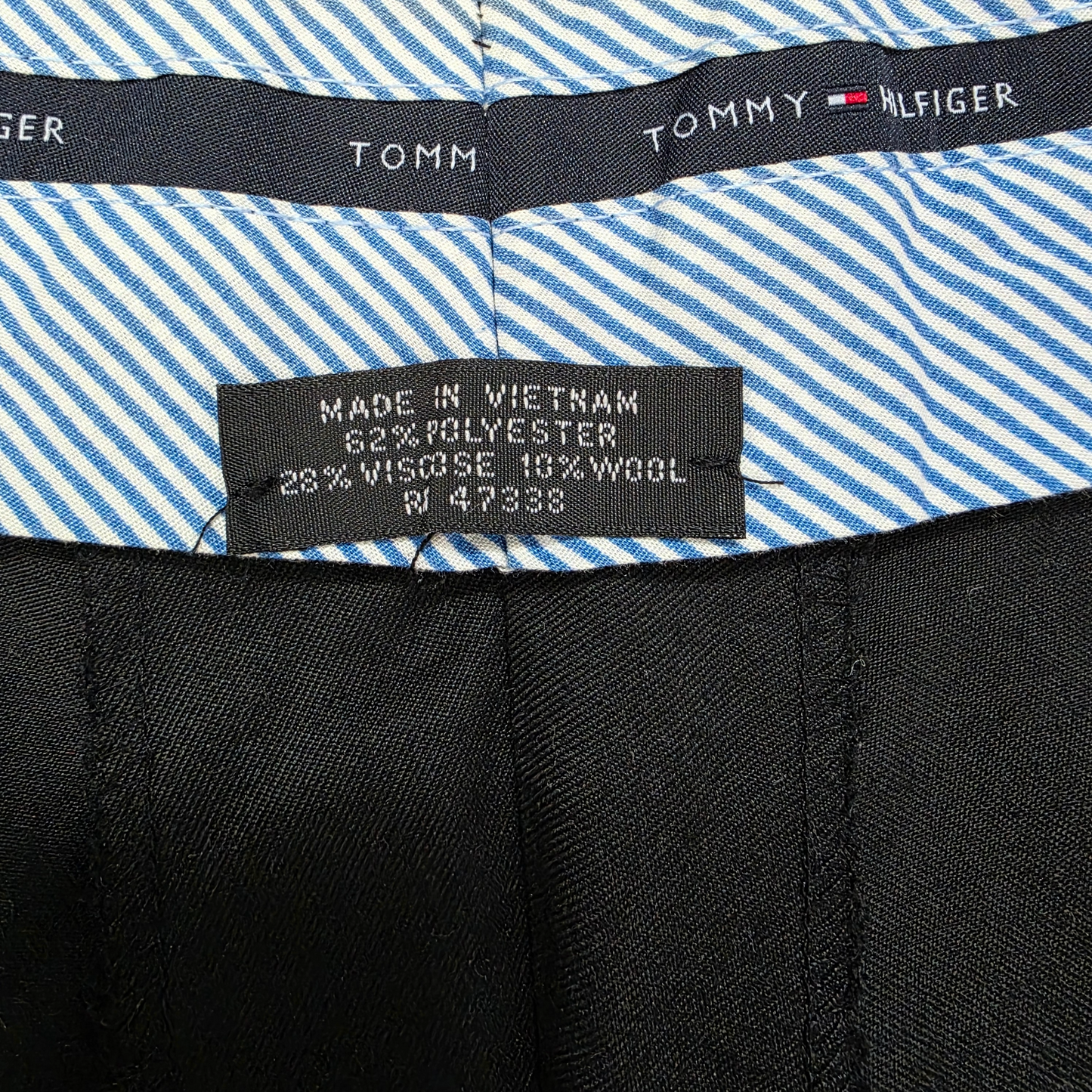 Tommy Hilfiger black smart trousers W40 L32 β wool blend formal pants