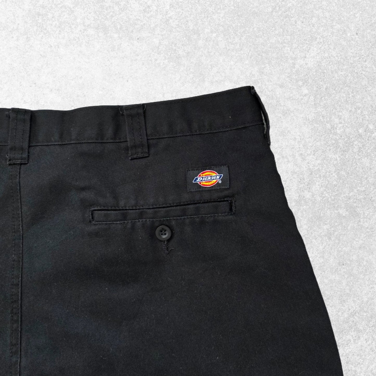 Dickies Black Cargo Shorts W38 Utility Workwear Style Inseam 12β Poly Cotton