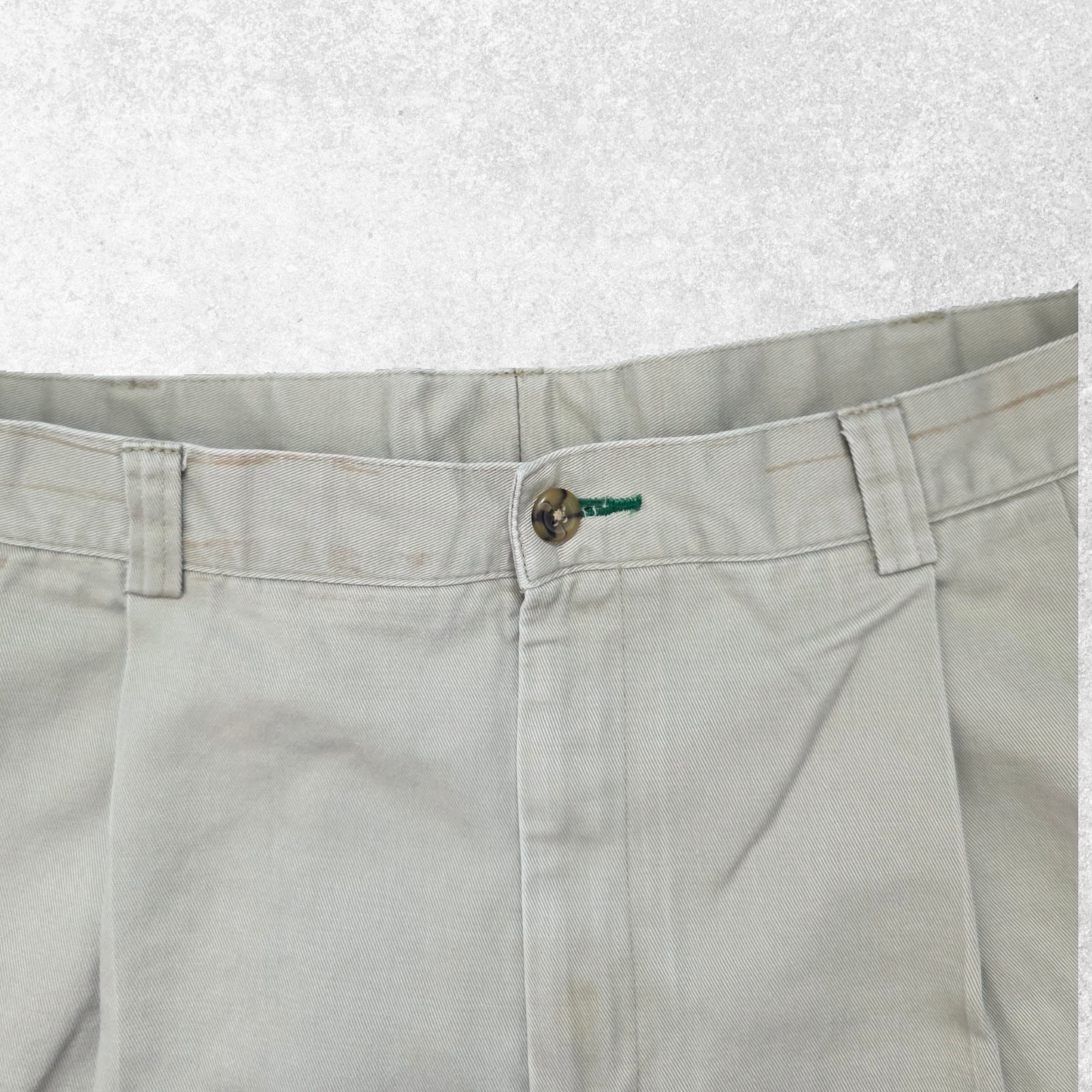 Tommy Hilfiger Beige Chino Trousers W37 L30 Crest Logo Vintage 100% Cotton