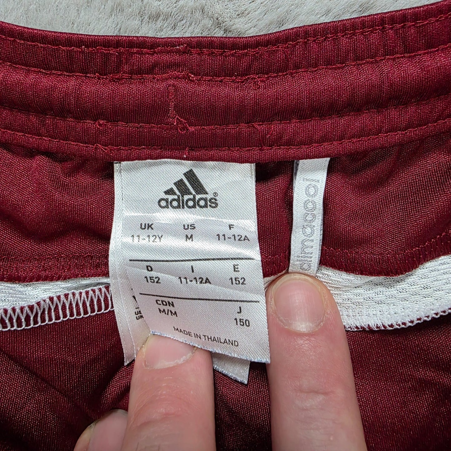 Adidas ClimaCool Shorts W28 Red Black Gold Trim Drawstring Sports Gym M 11β12Y