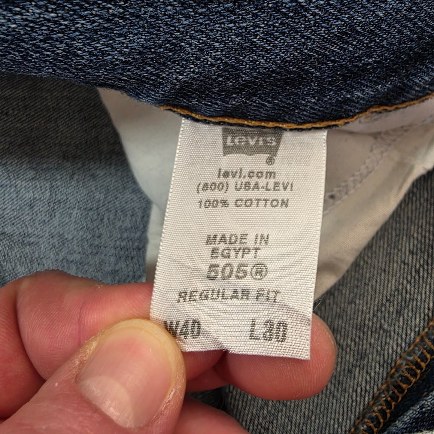 Levi’s 505 men’s straight leg jeans blue W40 L30 (actual inseam 26”) shortened
