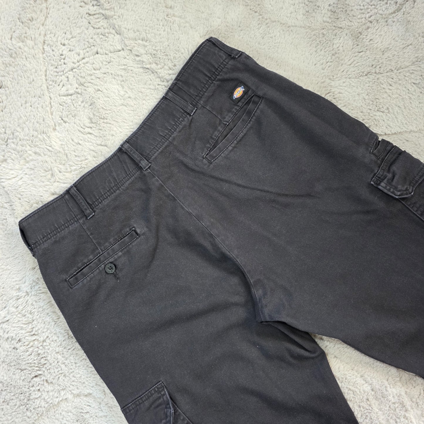 Dickies Cargo Trousers Black W35 L30 Straight Leg Work Pants Nicaragua