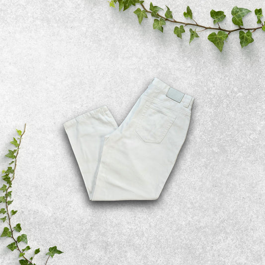 Lauren Ralph Lauren White Cotton Jeans Women’s Size UK 14 W30 L26 Straight Leg