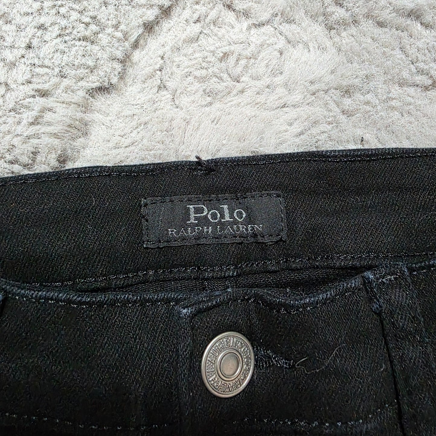 Polo Ralph Lauren Black Straight Jeans Labelled XL (18β20) Fits UK 10