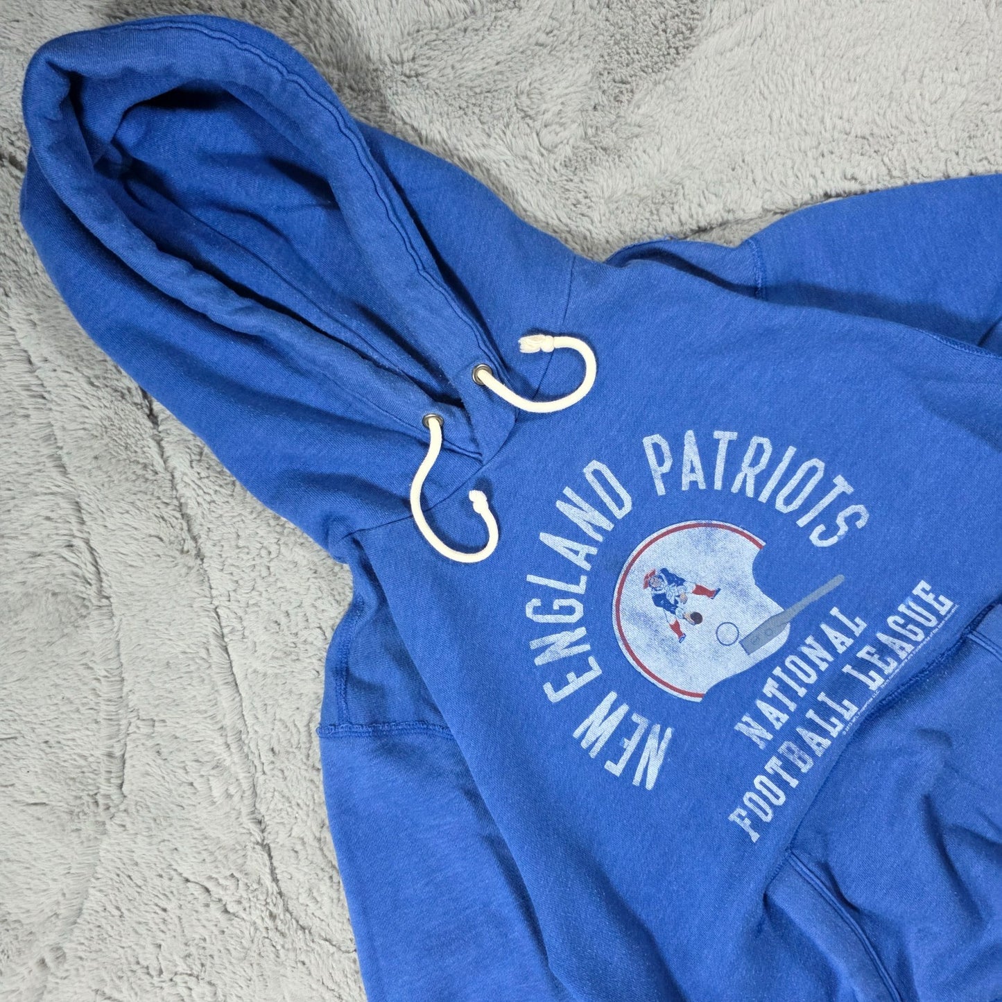 NFL New England Patriots Blue Hoodie ๐ Team Apparel Pullover Sweatshirt XL