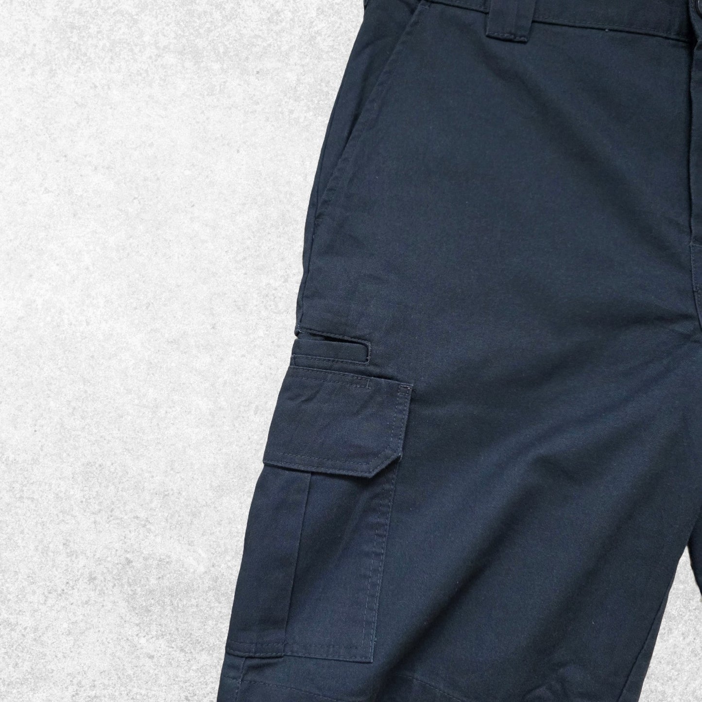 Dickies FLEX Navy Cargo Shorts W36 Regular Fit 65/35 Workwear Utility Men’s
