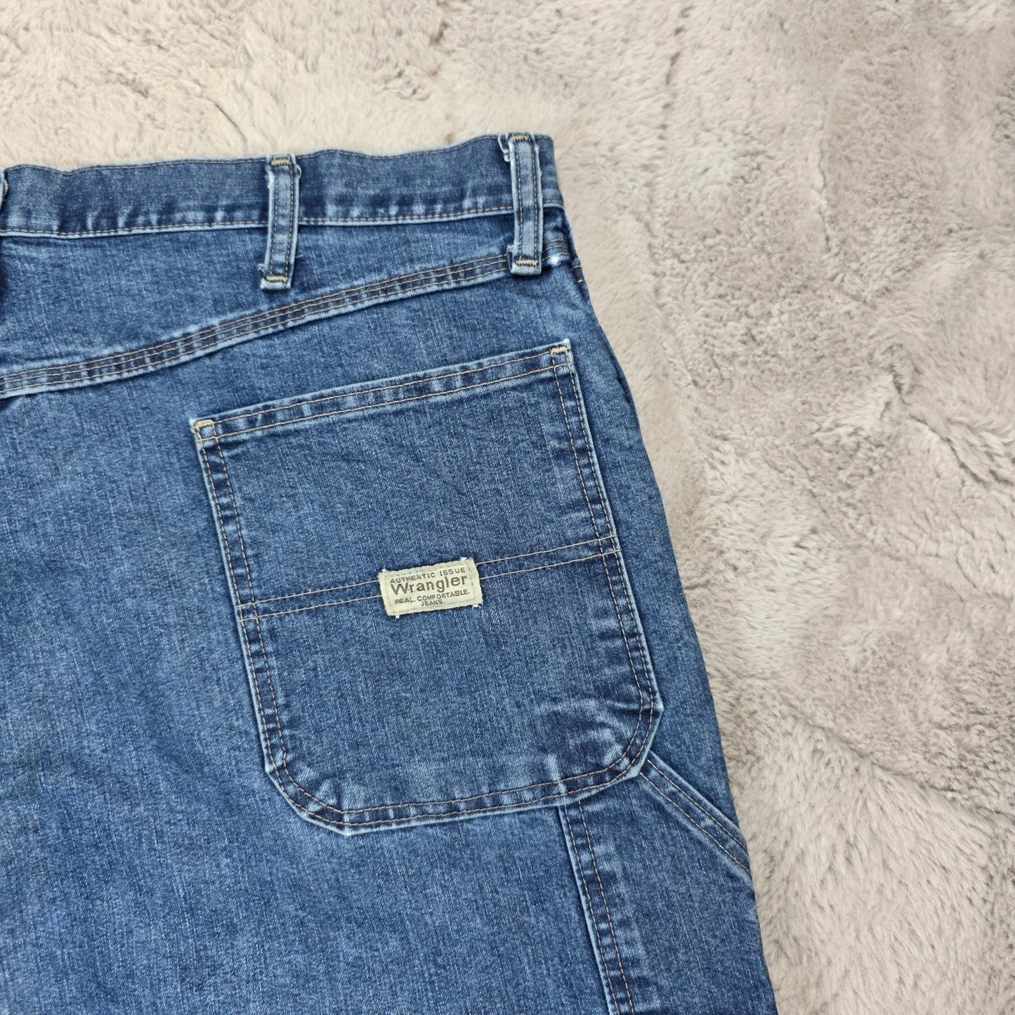 Wrangler Carpenter Jeans 94LSWDV Men’s Straight Blue W38 L34 (39x34) Workwear