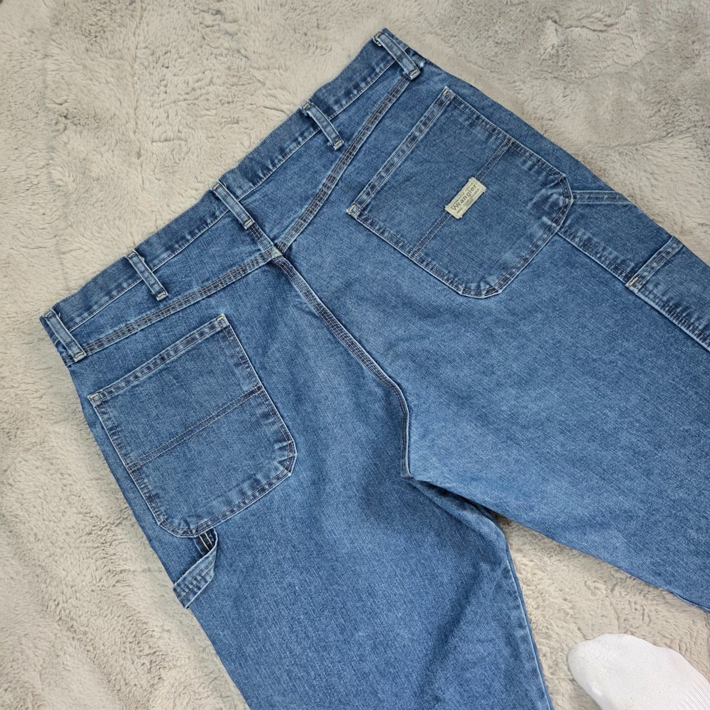 Wrangler Carpenter Jeans 94LSWDV Men’s Straight Blue W38 L34 (39x34) Workwear