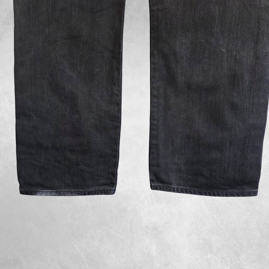 Levi’s 501 Jeans Men’s W42 L32 Black Straight Leg Denim Button Fly
