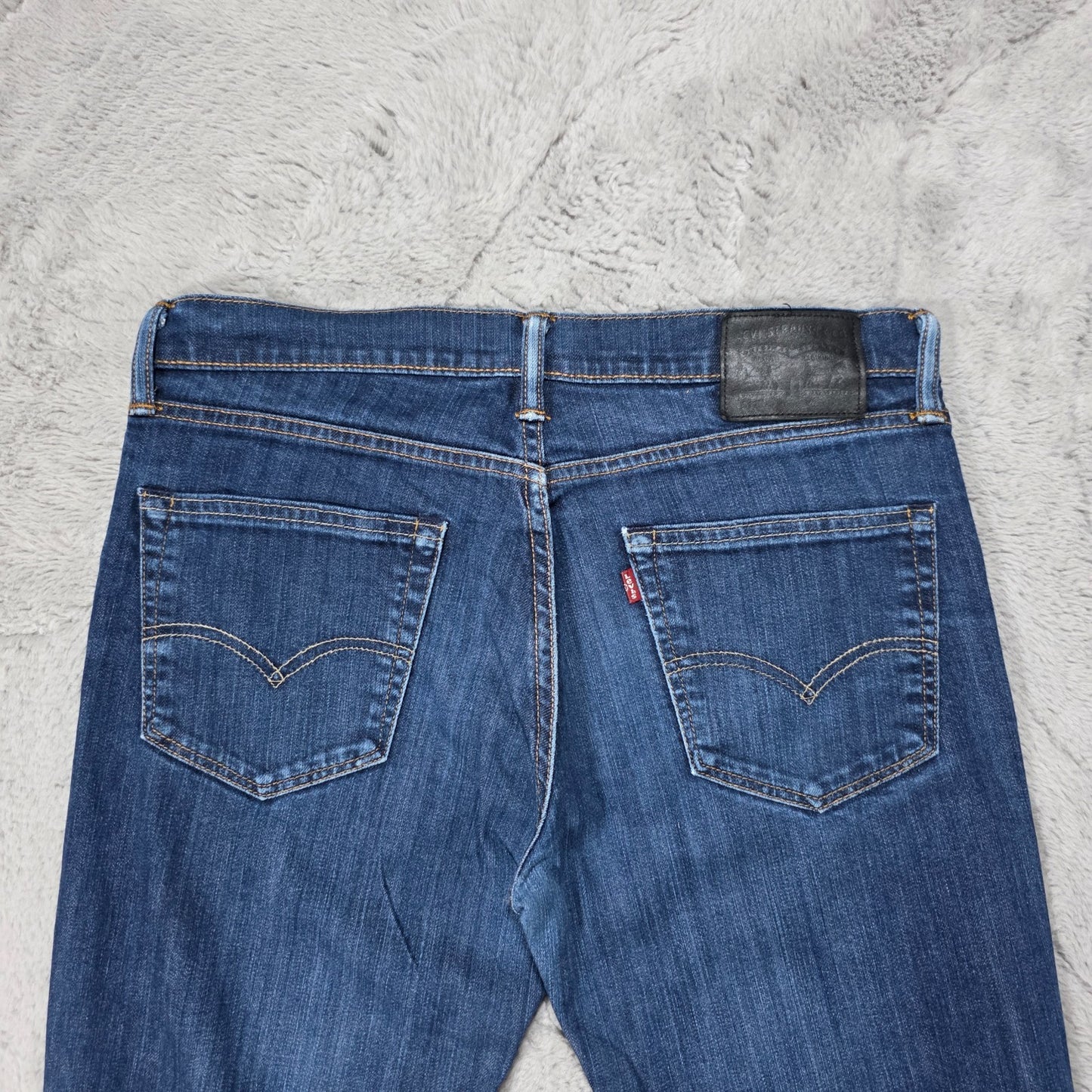 Levi’s 511 Jeans Men’s Blue Denim Slim Fit Black Back Patch W34 L32