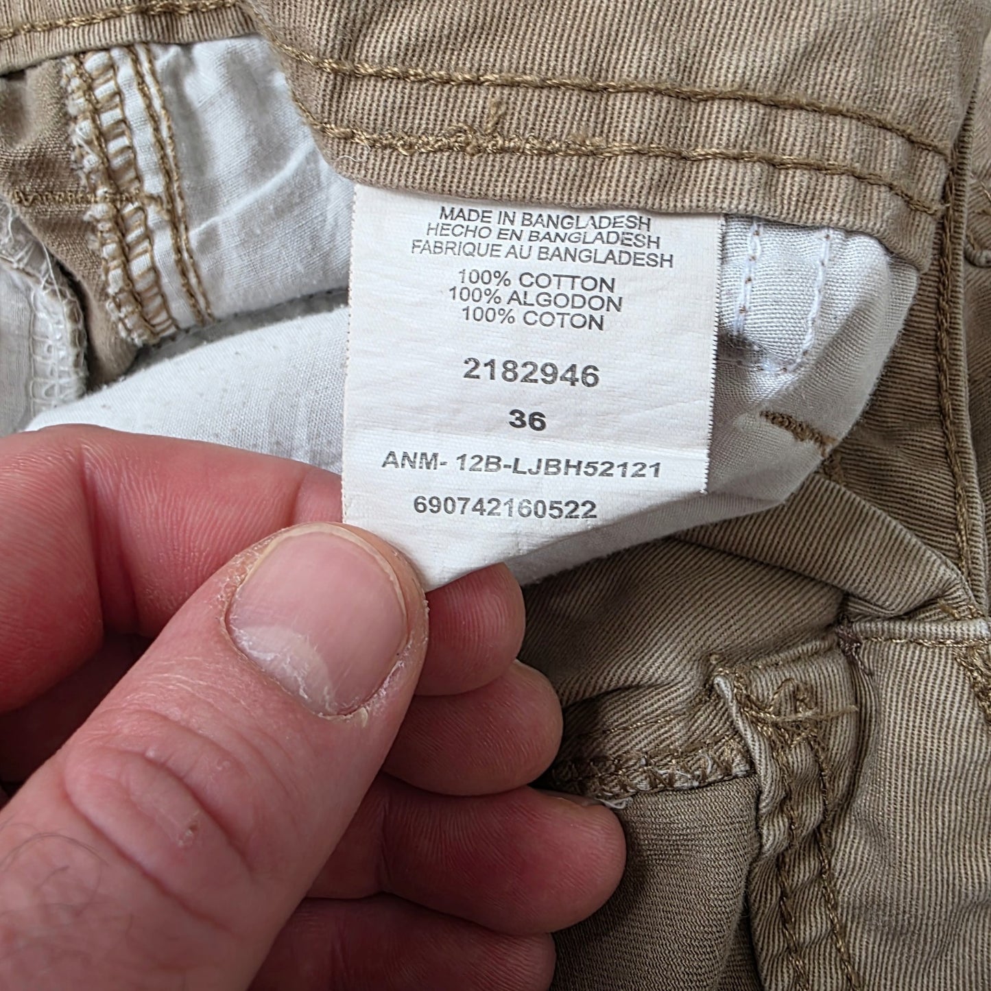 Lee Dungarees Cargo Shorts Beige W36 Utility Workwear Cotton Pockets Summer