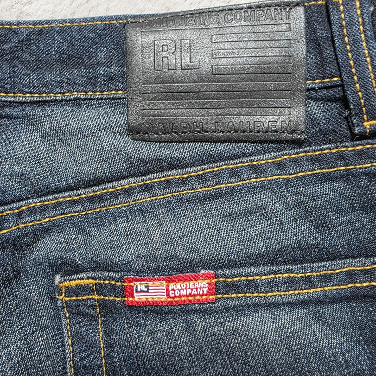 Vintage Polo Jeans Co Ralph Lauren Men's Saturday Jeans W29 L31 Dark Wash Denim