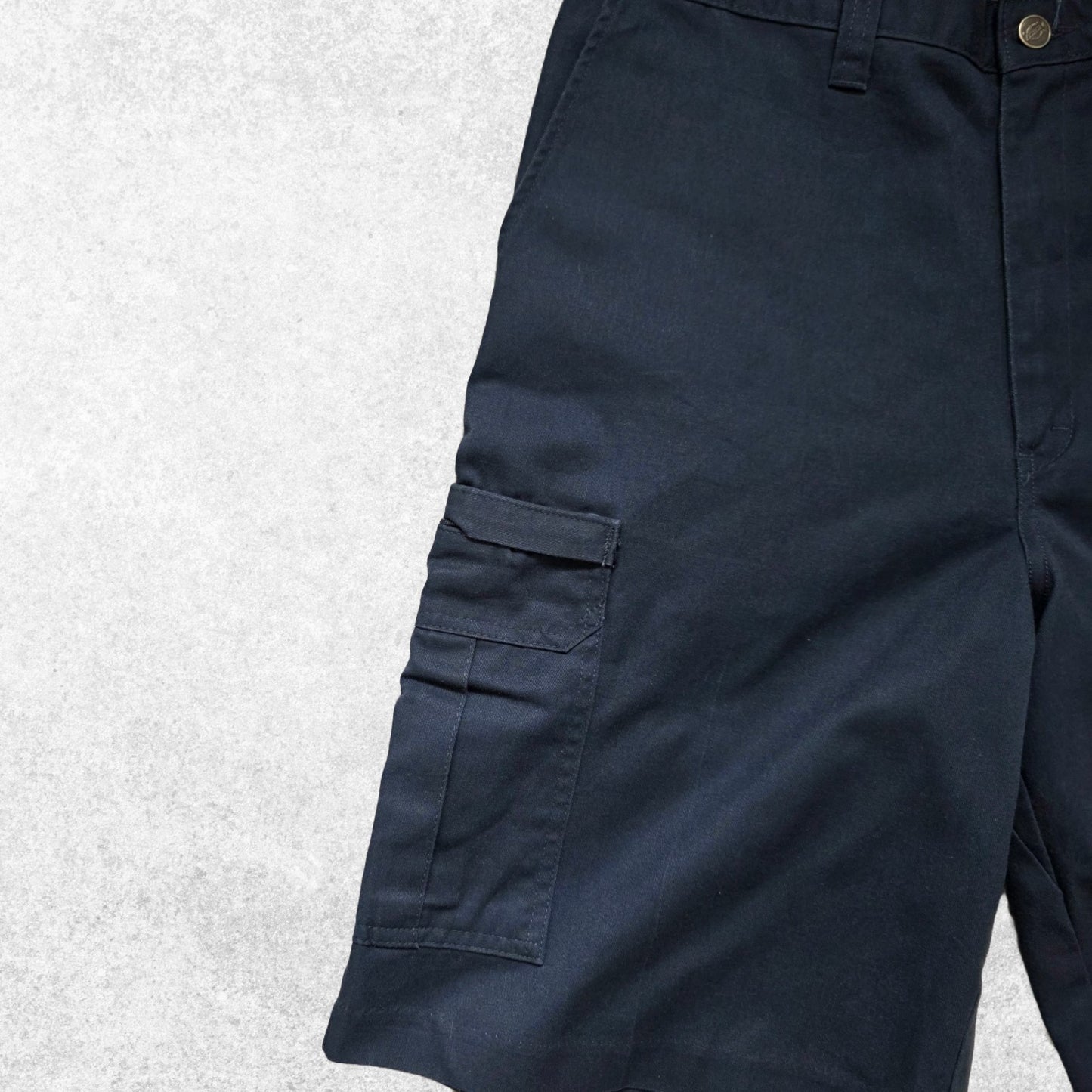 Dickies Navy Cargo Shorts W36 Utility Polyester Cotton Workwear Summer