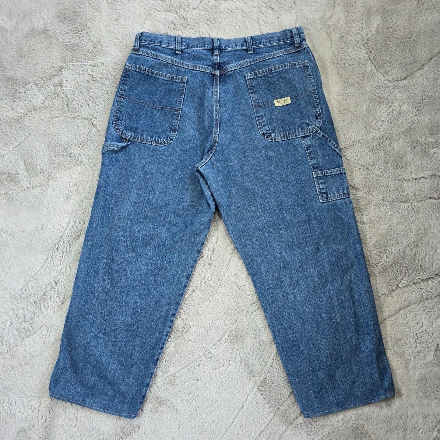 Wrangler Carpenter Jeans Blue W36 L27 Straight Leg 100% Cotton Mexico