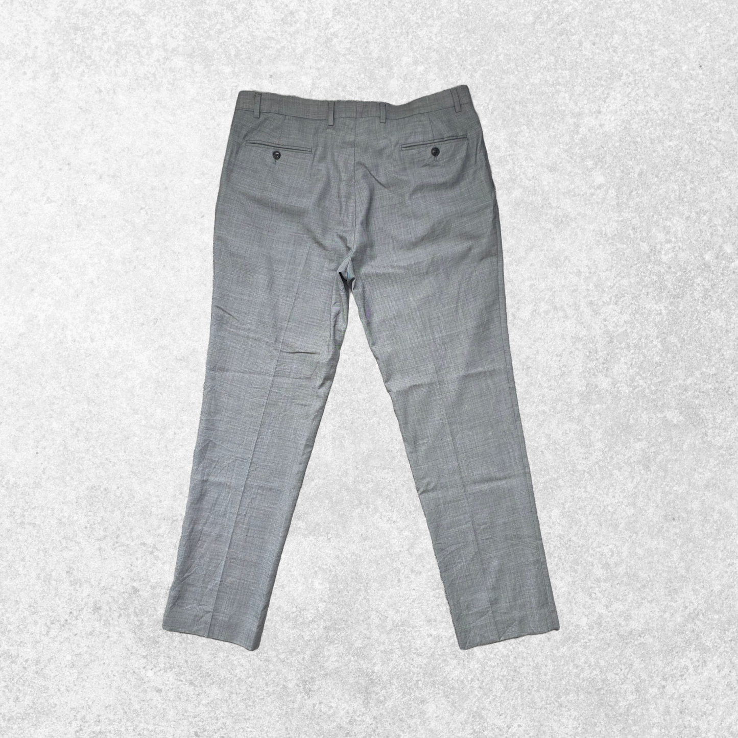 Tommy Hilfiger Mens Dress Trousers 38W 32L Grey Wool Blend Smart Work Pants