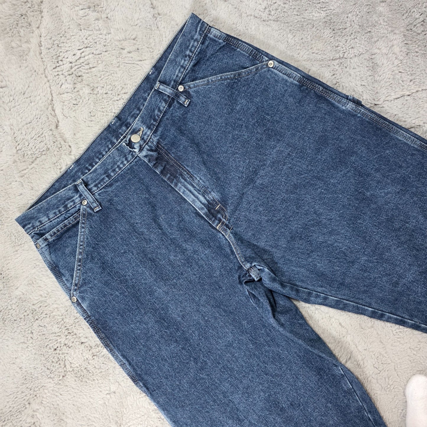 Wrangler Carpenter Jeans Blue Straight Fit 94LSWDV W36 L30 Made in Nicaragua