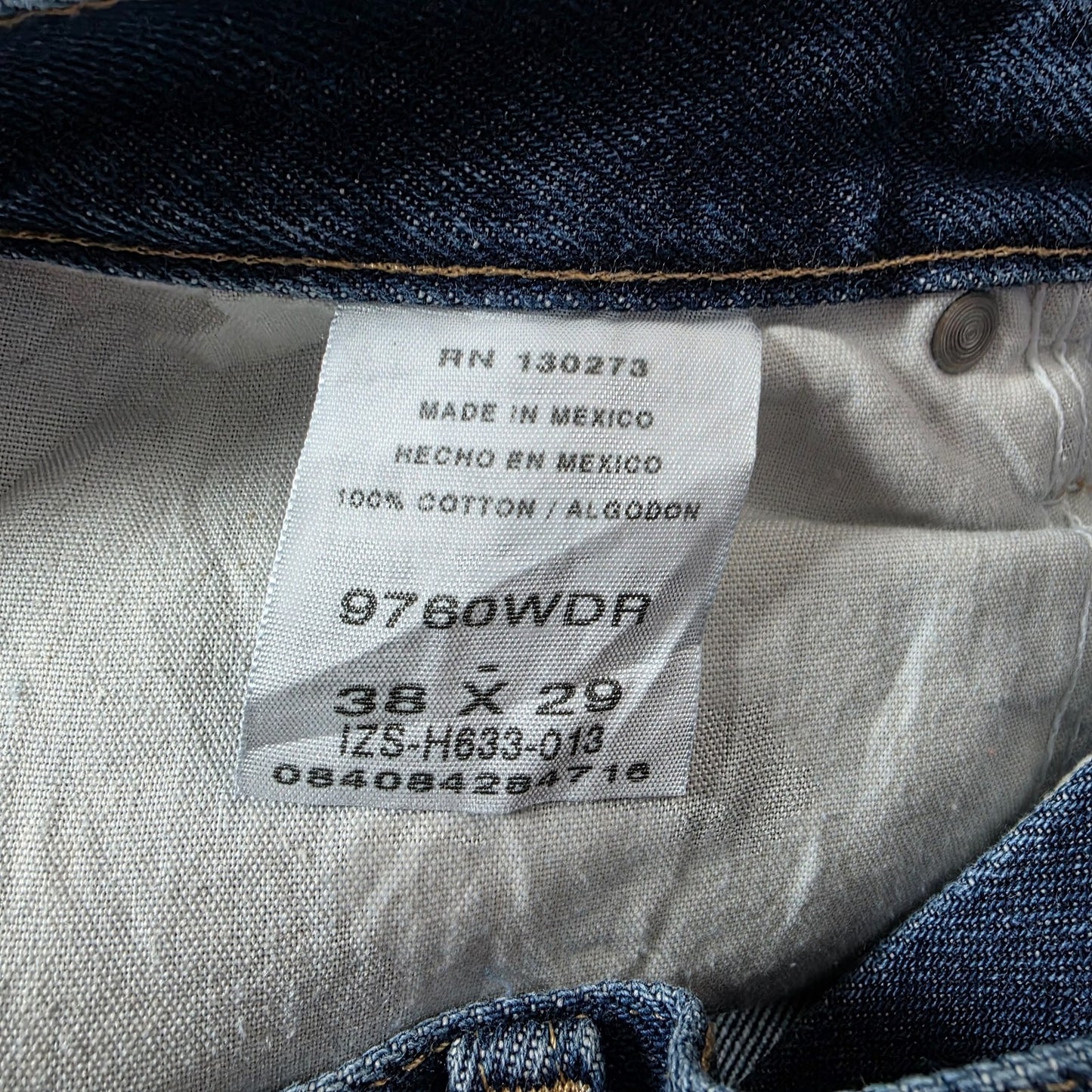 Vintage Wrangler 9760WDR Baggy Relaxed Fit Jeans W38 L29 Made in Mexico