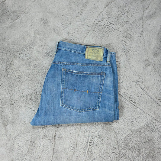 Polo Ralph Lauren Vintage 67 Blue Straight Jeans W36 L27 Adjusted Length Men’s