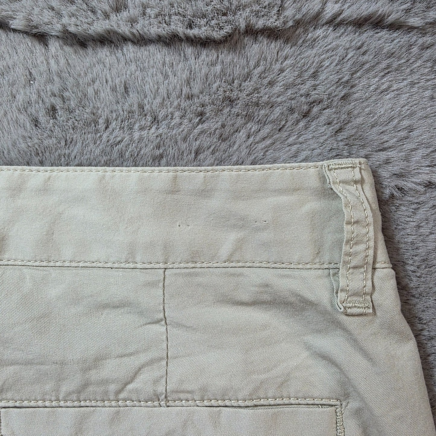 Polo Jeans Co Ralph Lauren Womens Beige Cropped Trousers Size UK 12 W30 L24