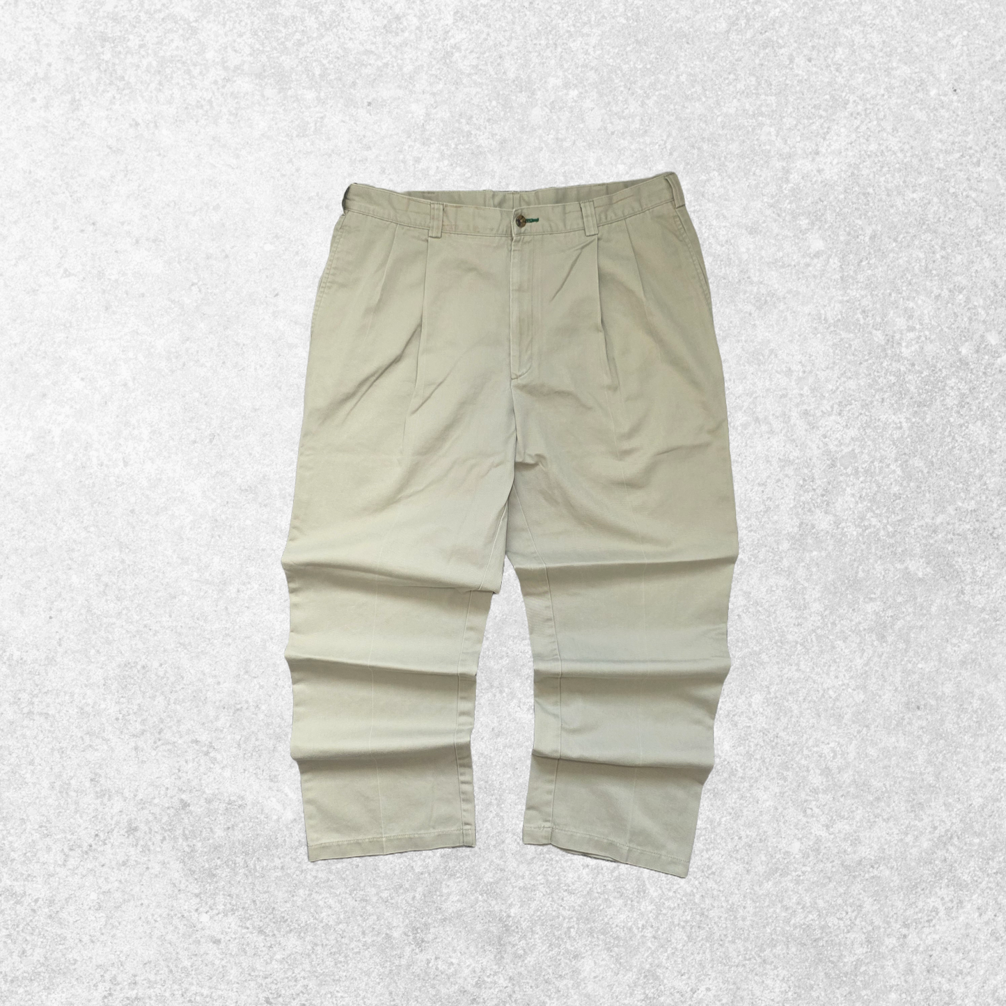 Tommy Hilfiger Beige Chino Trousers W37 L30 Crest Logo Vintage 100% Cotton