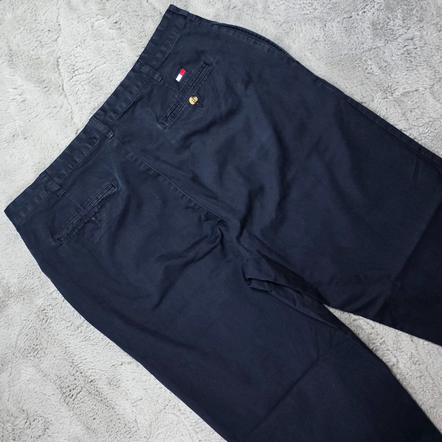 Vintage 2002 Tommy Hilfiger Blue Chino Trousers W38 L34 Cotton Mauritius