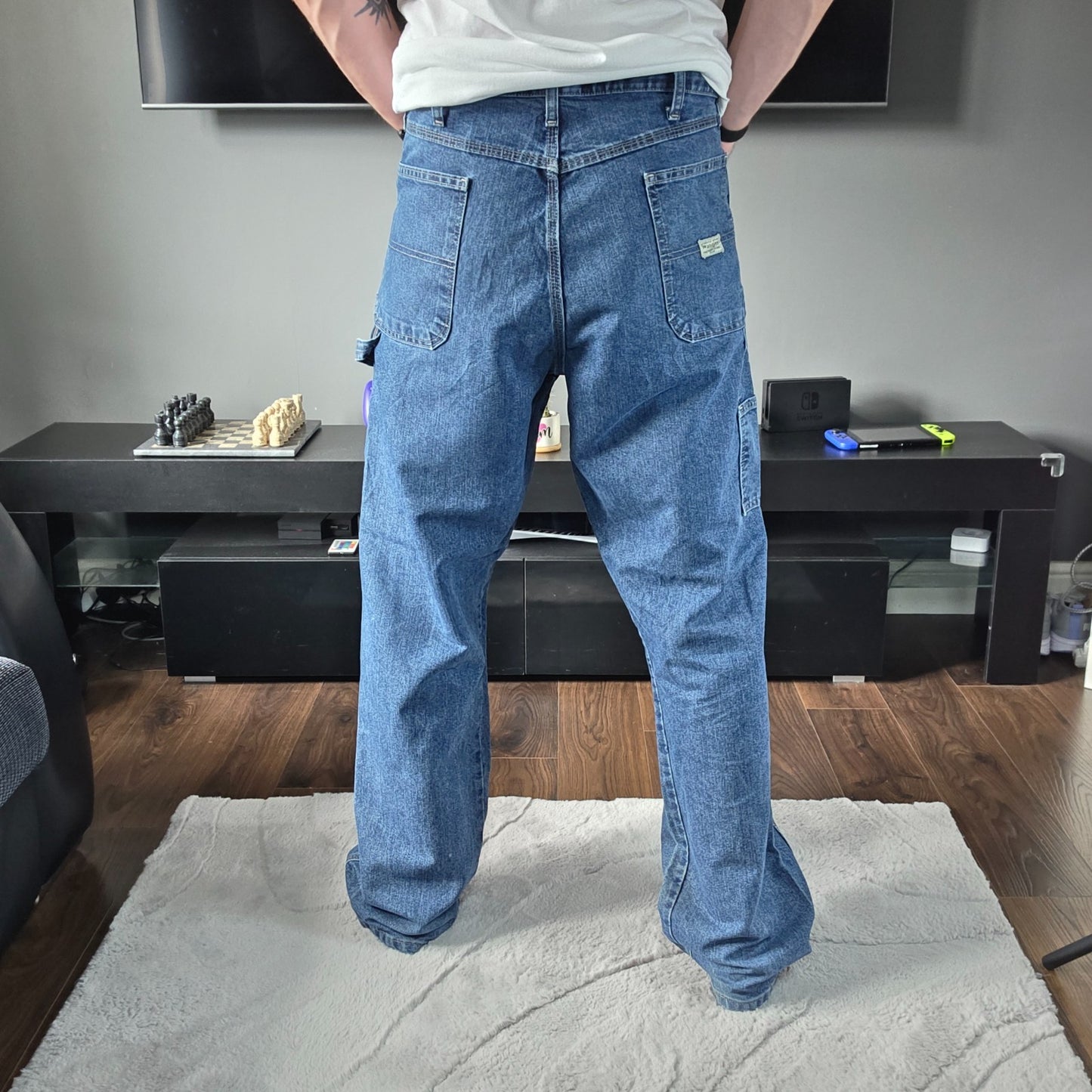 Wrangler Carpenter Jeans 94LSWDV Men’s Straight Blue W38 L34 (39x34) Workwear