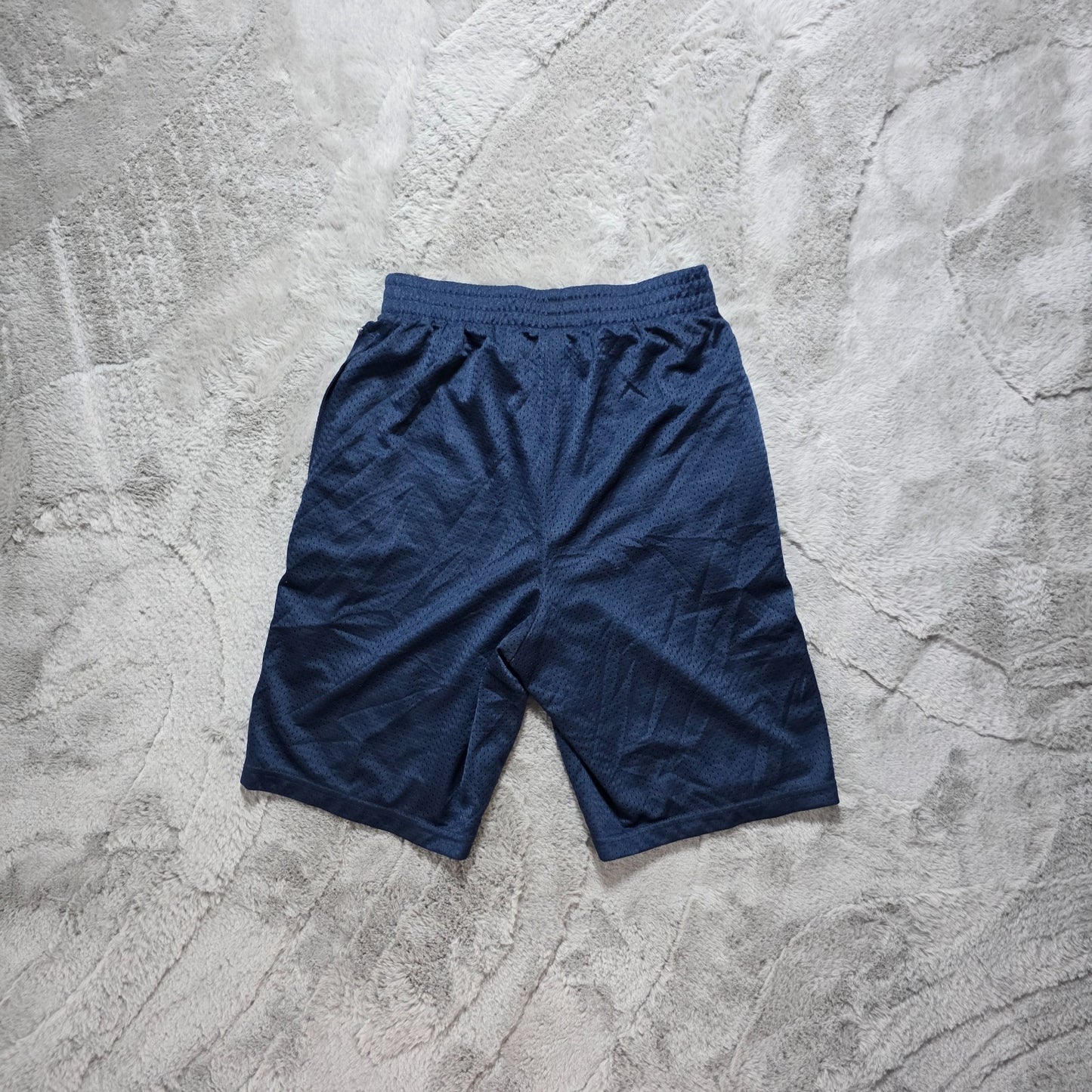 Champion Navy Mesh Shorts Youth Size W24 8" Inseam 12-14 years Side Logo Sports