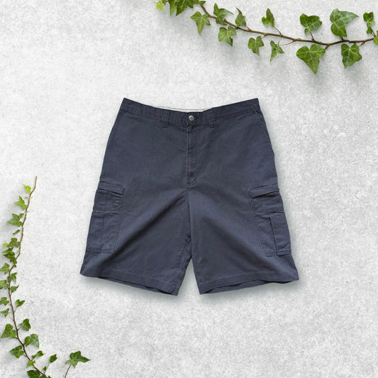Vintage Dickies Cargo Shorts Faded Navy W36 Utility Workwear Festival