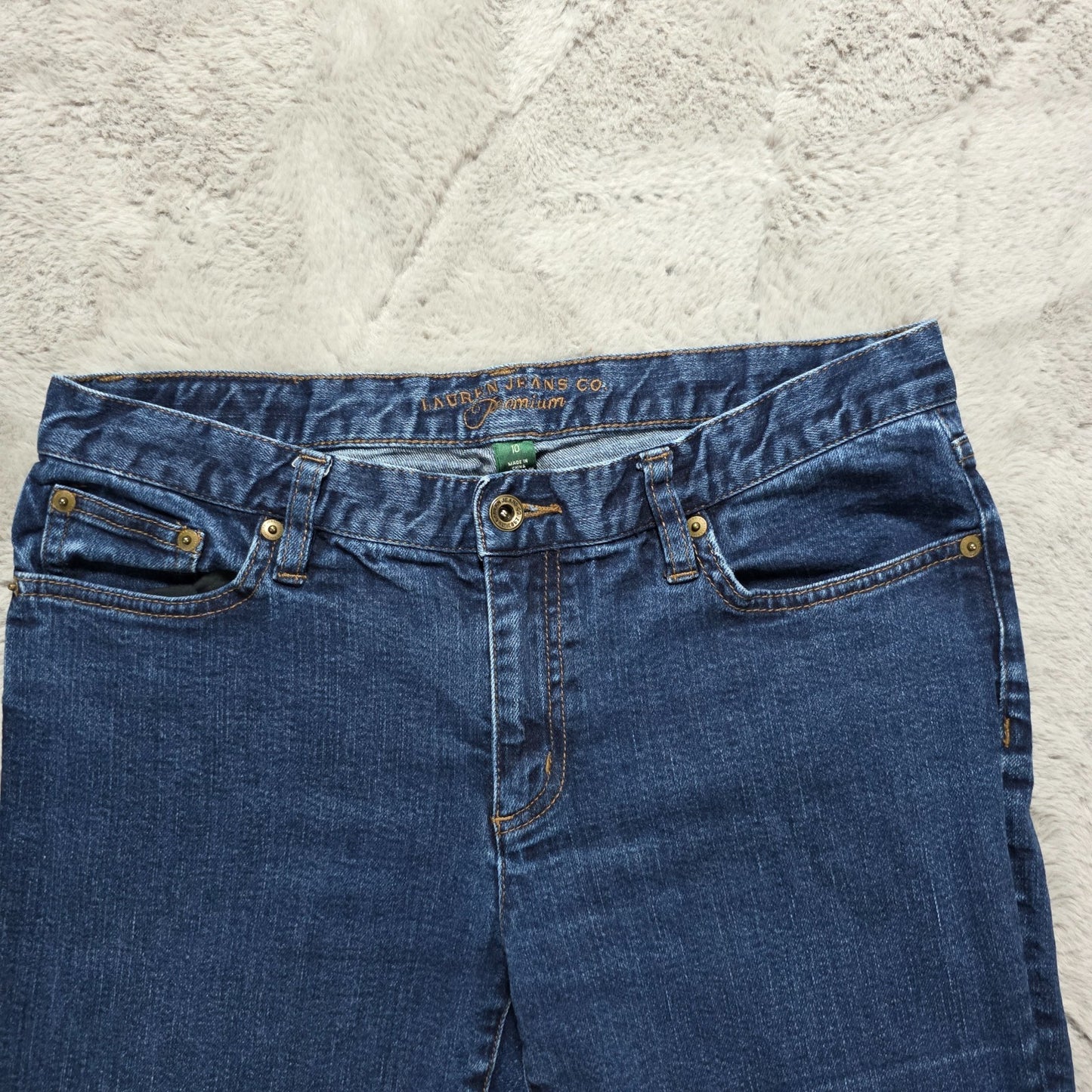 Lauren Jeans Co Ralph Lauren Women's Bootcut Jeans W30 L30 Dark Blue Stretch
