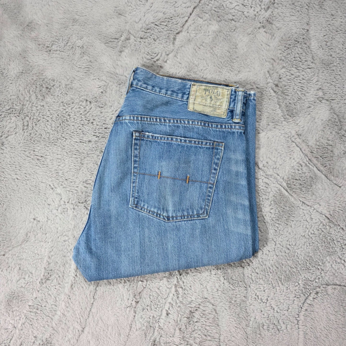 Polo Ralph Lauren Vintage 67 Blue Straight Leg Jeans W34 (36) L32 Men’s
