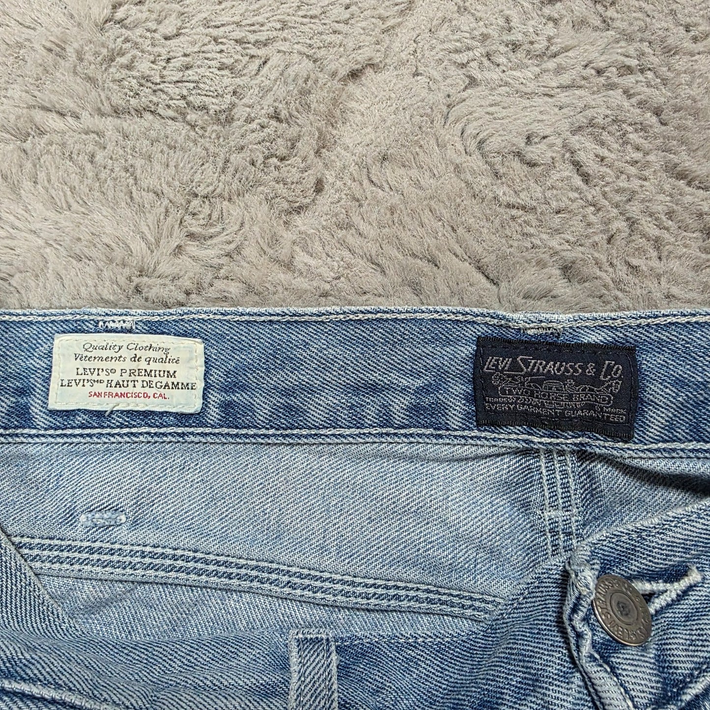 Levi’s carpenter jeans light blue W38 L32 men’s straight leg 77% cotton 23% hemp