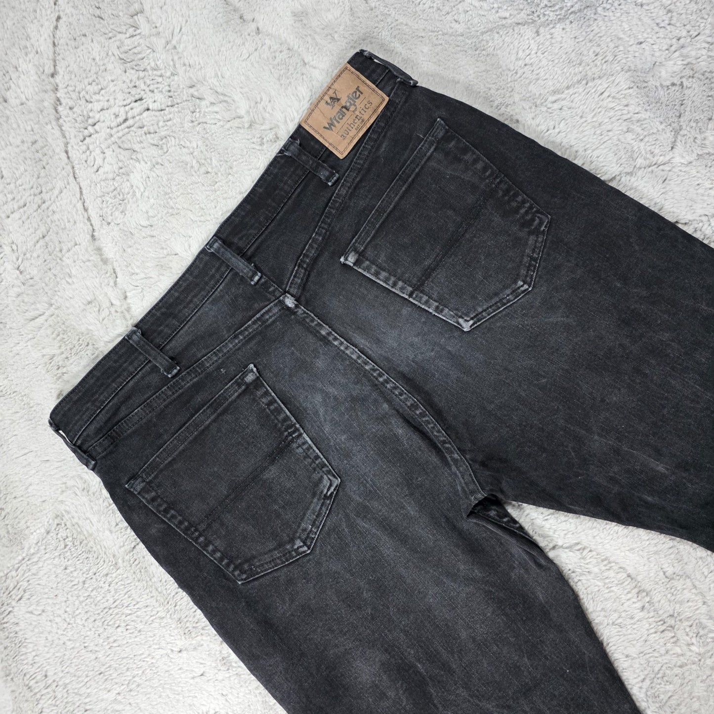 Wrangler ZM1CSCB Men's Straight Leg Jeans - Black - W38 L29