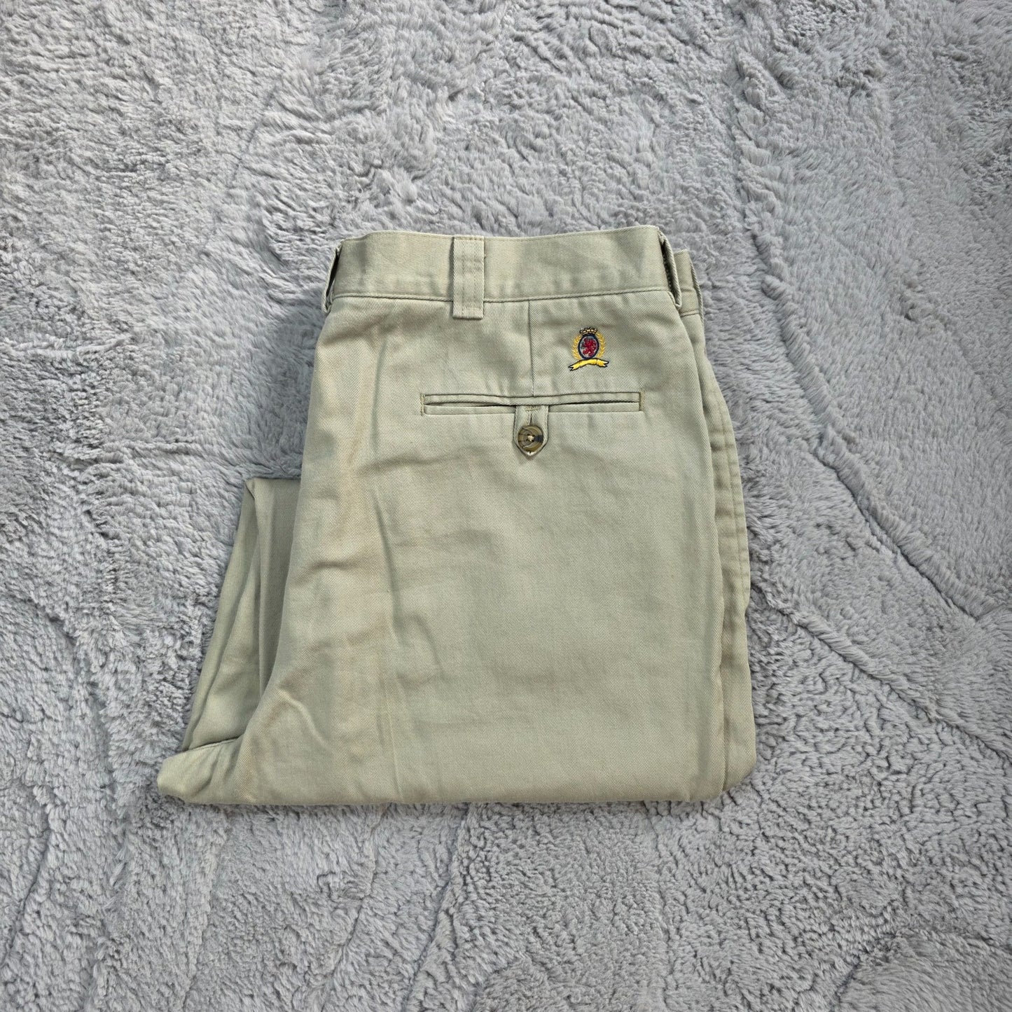 Tommy Hilfiger Beige Chino Trousers W34 L30 Men’s Made in Dominican Republic