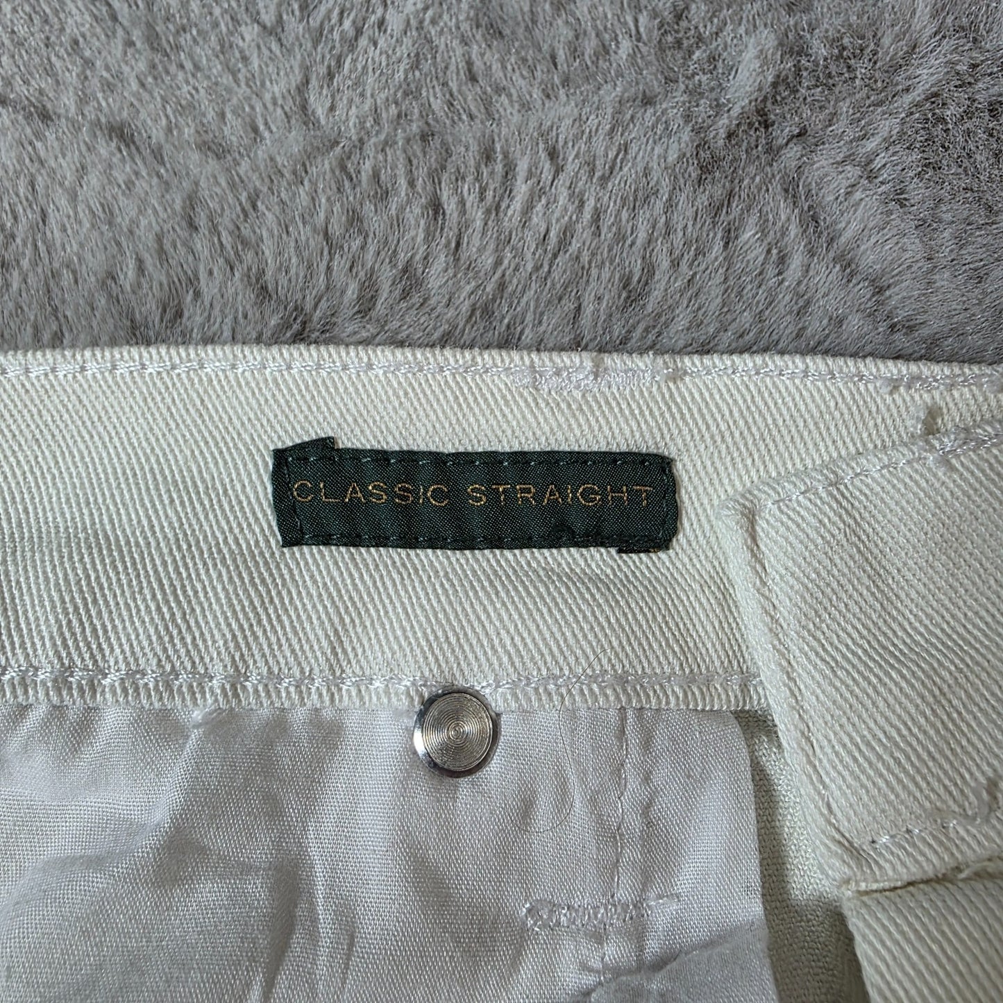 Lauren Jeans Co. Ralph Lauren White Classic Straight Trousers Women’s Size UK 6