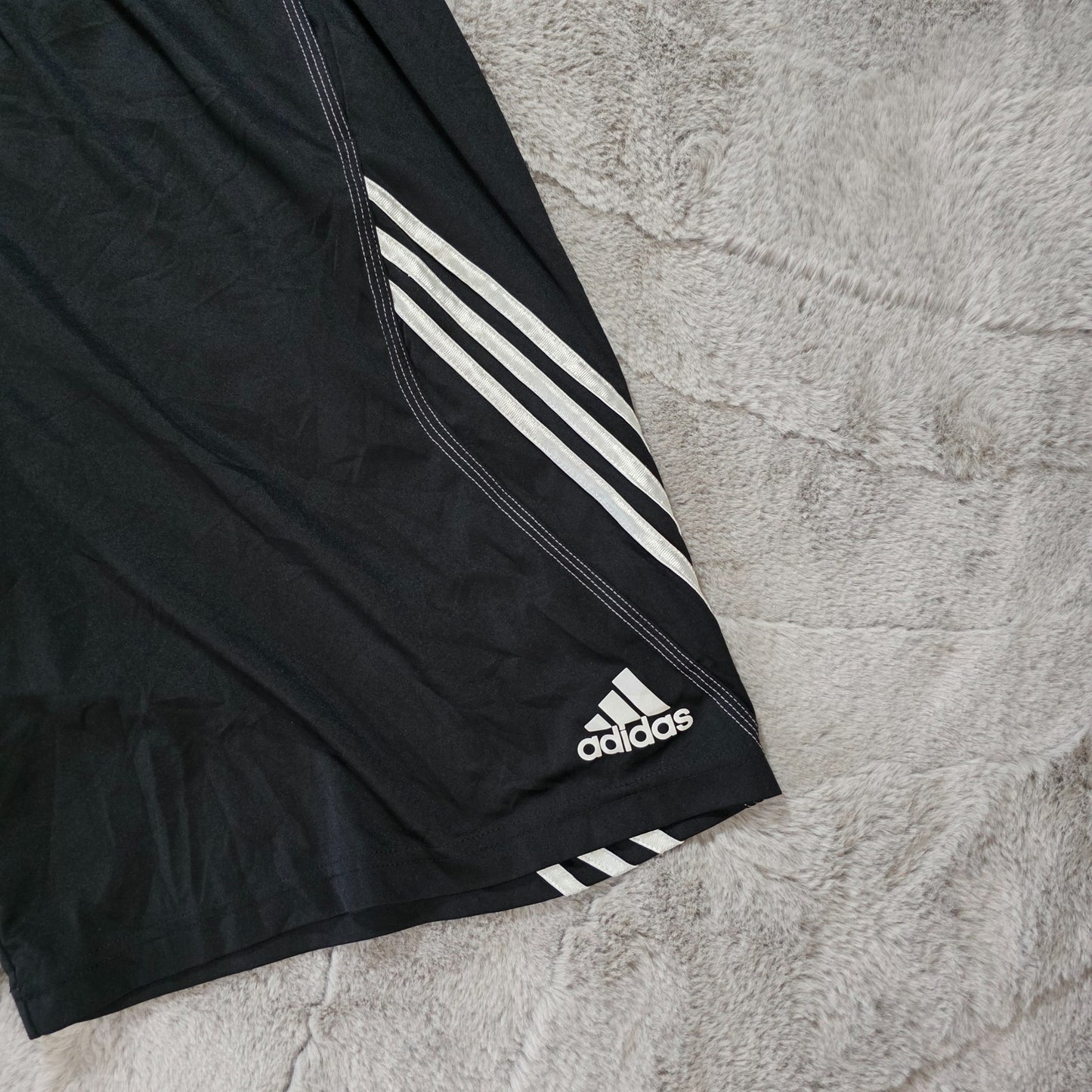 Adidas Black Sports Shorts Size M W29 Elasticated Waist Football Gym Training