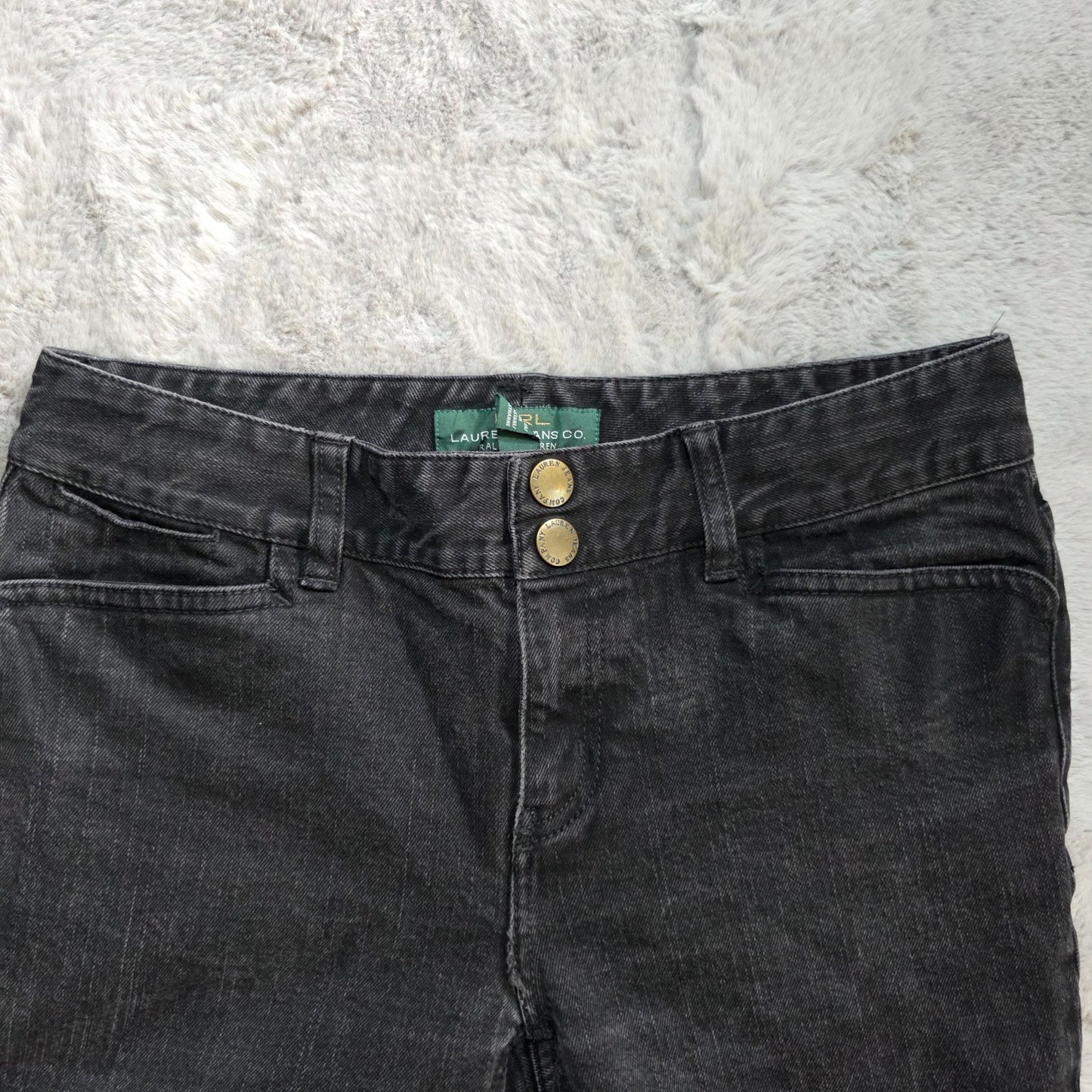 Lauren Ralph Lauren Black Stretch Denim Jeans US 2 (UK 6) W29 L30 Straight Leg