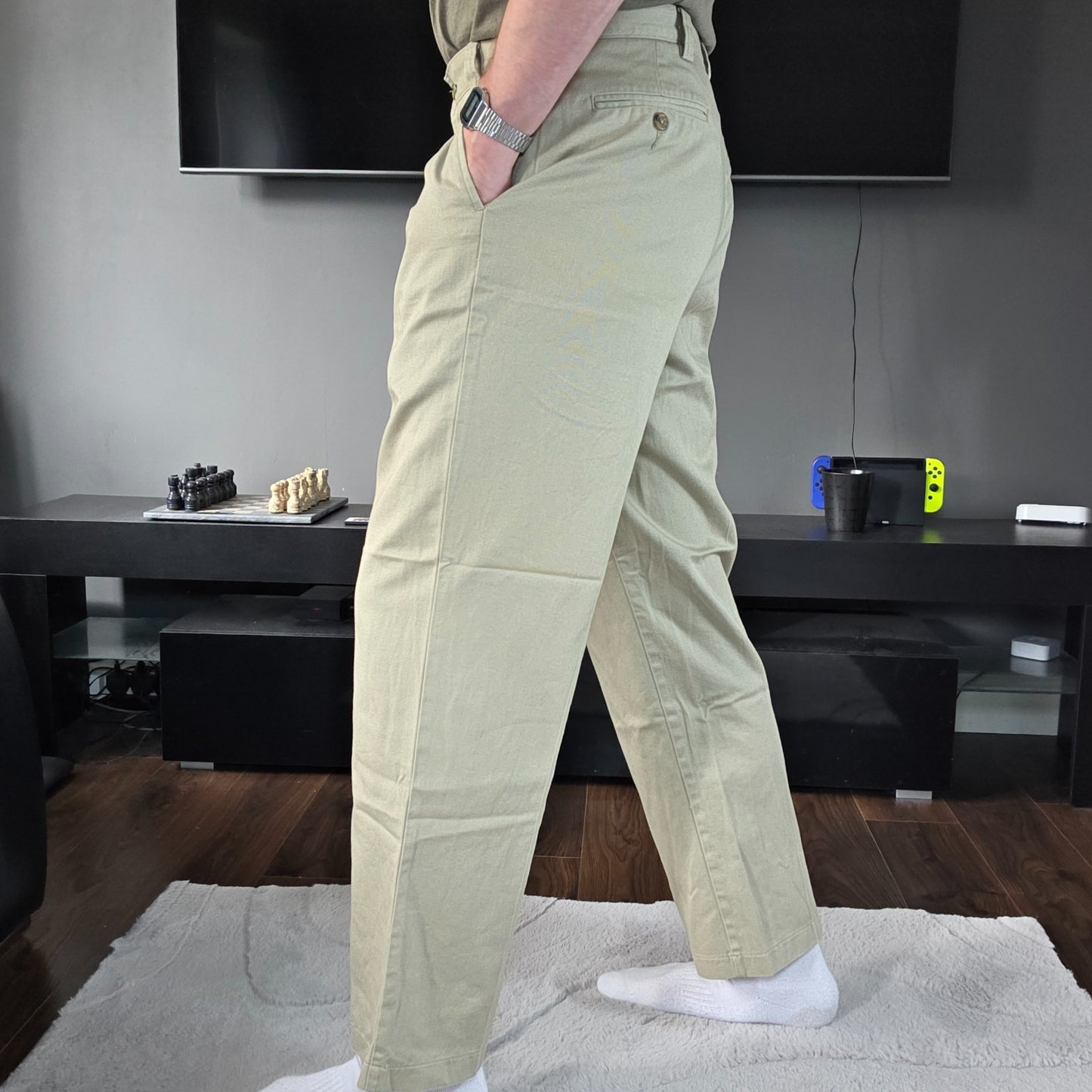 Tommy Hilfiger Beige Chino Trousers W34 L30 Men’s Made in Dominican Republic