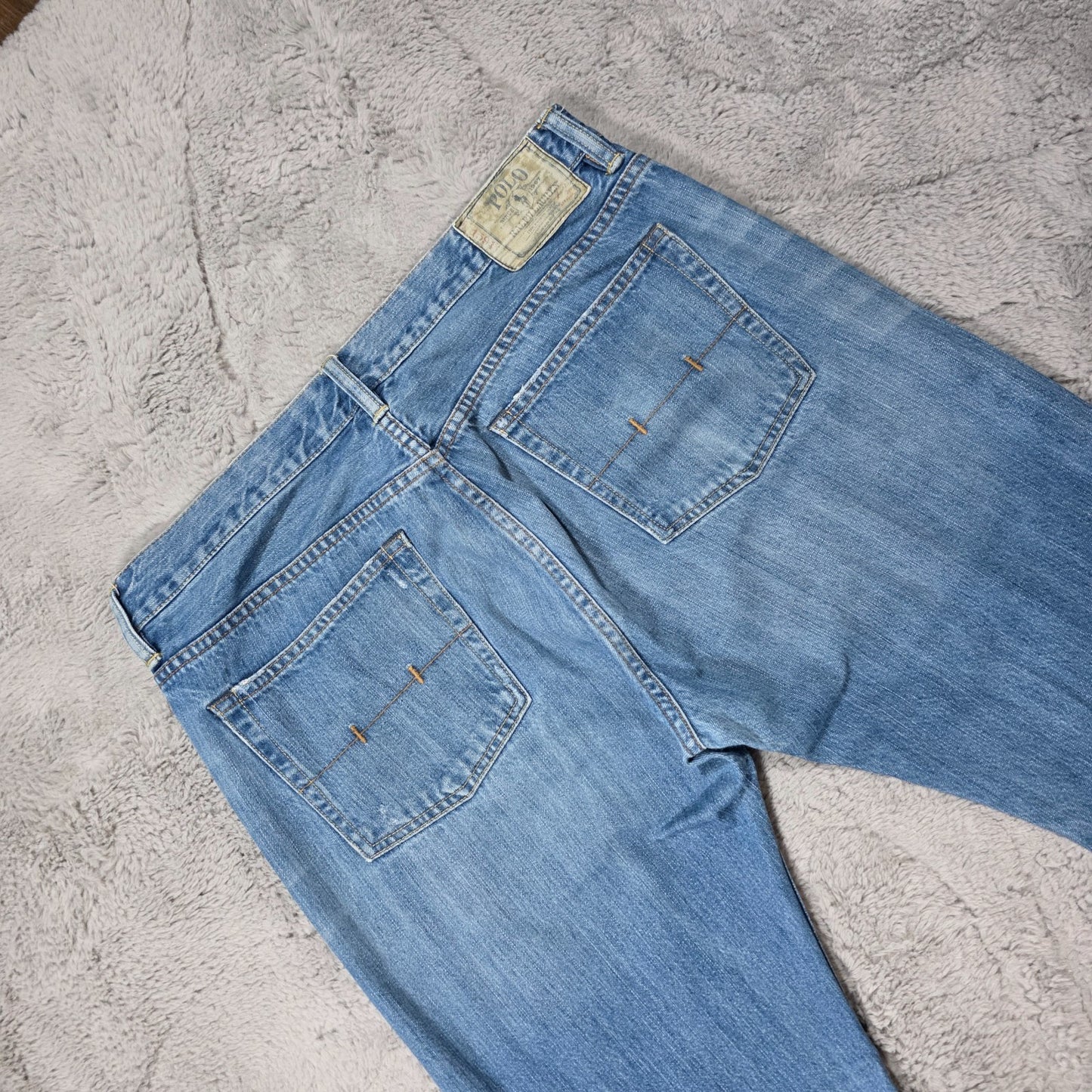 Polo Ralph Lauren Vintage 67 Blue Straight Leg Jeans W34 (36) L32 Men’s