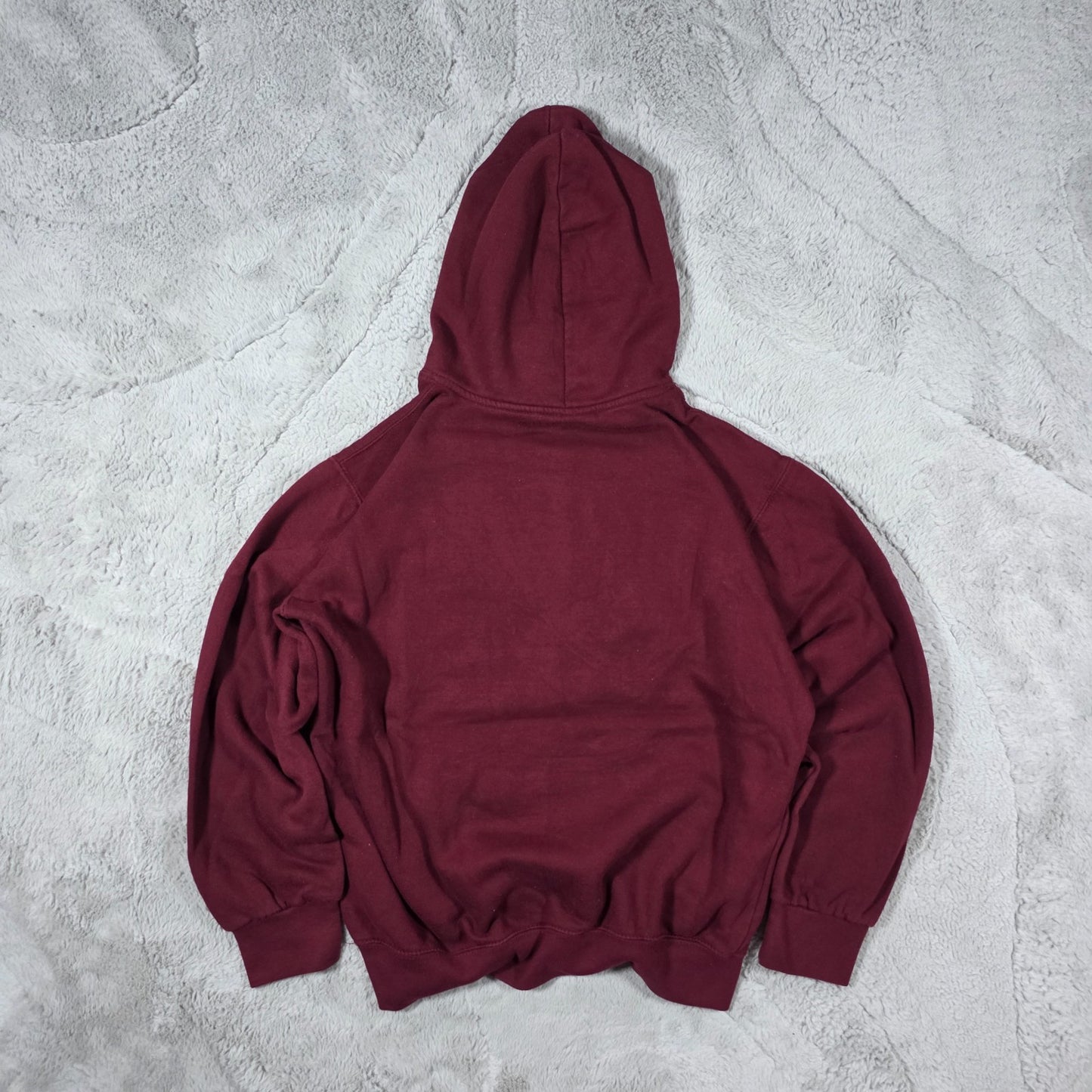 Fila Men’s Burgundy Hoodie Relaxed Fit Large Logo Pullover Cracked Print LB49