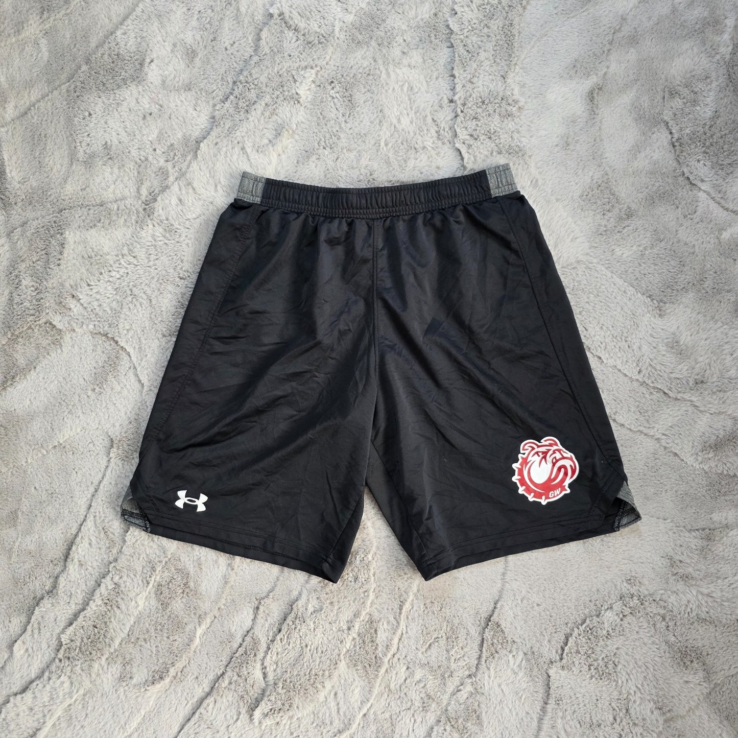 Under Armour Black GW Sports Shorts Size M W28 Made in Jordan Gym Training