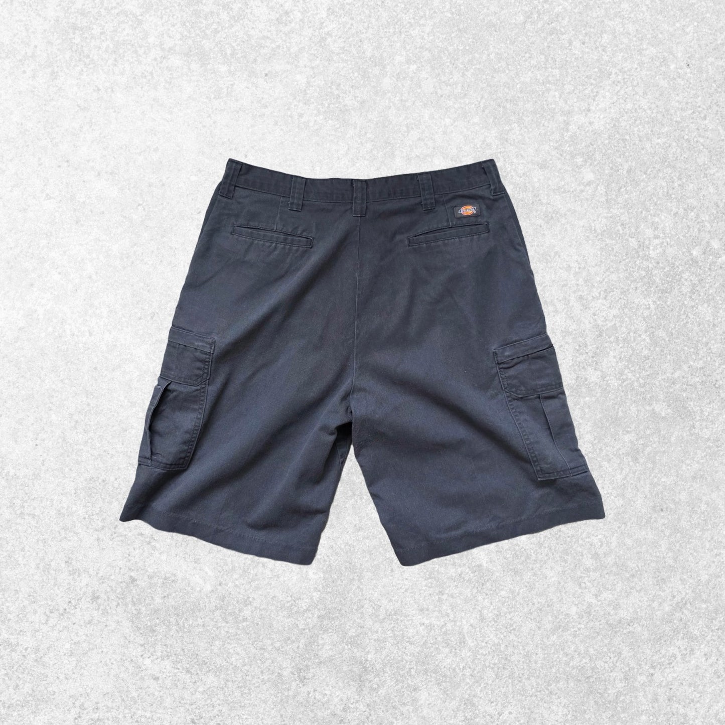 Vintage Dickies Cargo Shorts Faded Navy W36 Utility Workwear Festival