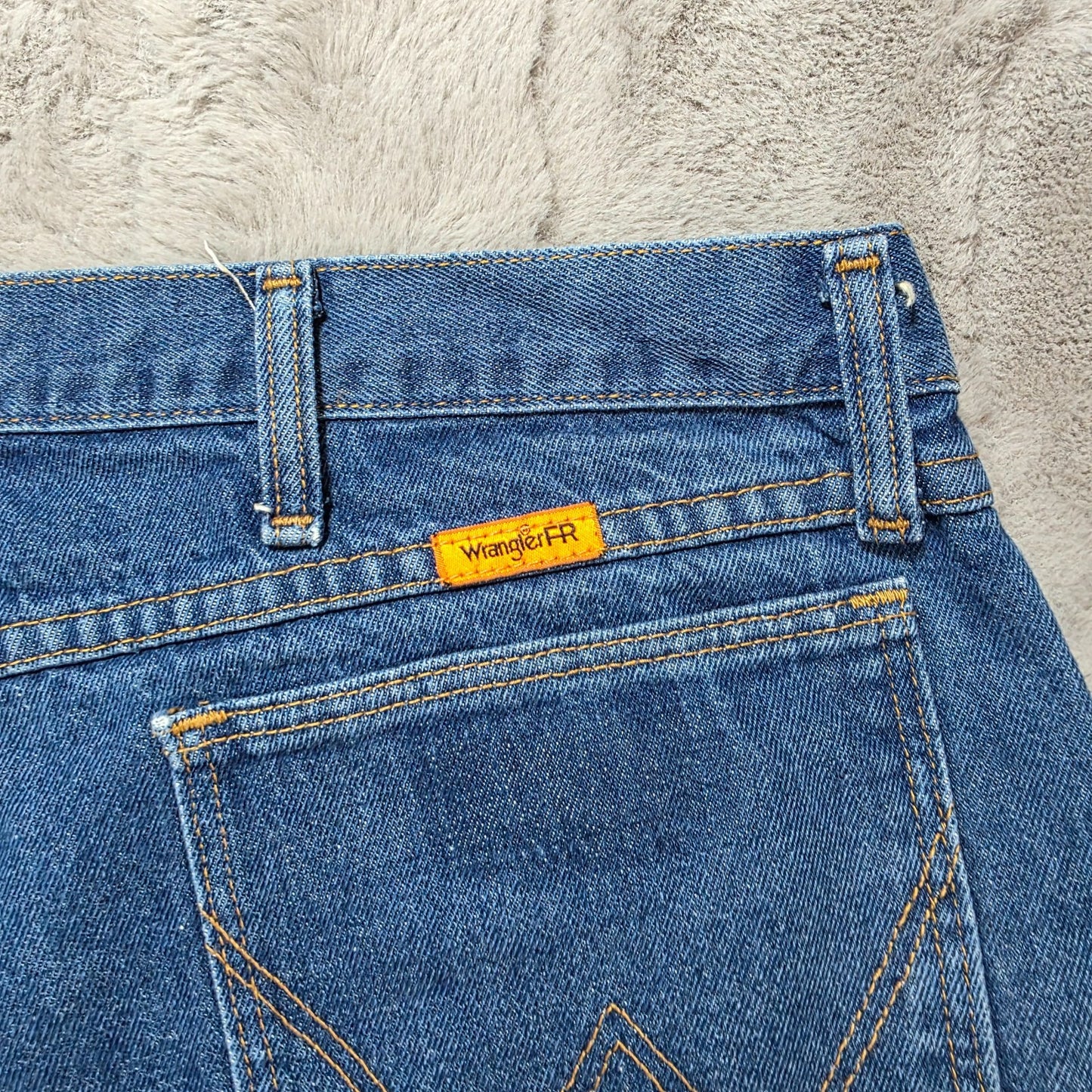 Wrangler FR Flame Resistant Jeans W44 L32 Blue Denim Relaxed Fit FR47MLW Mexico
