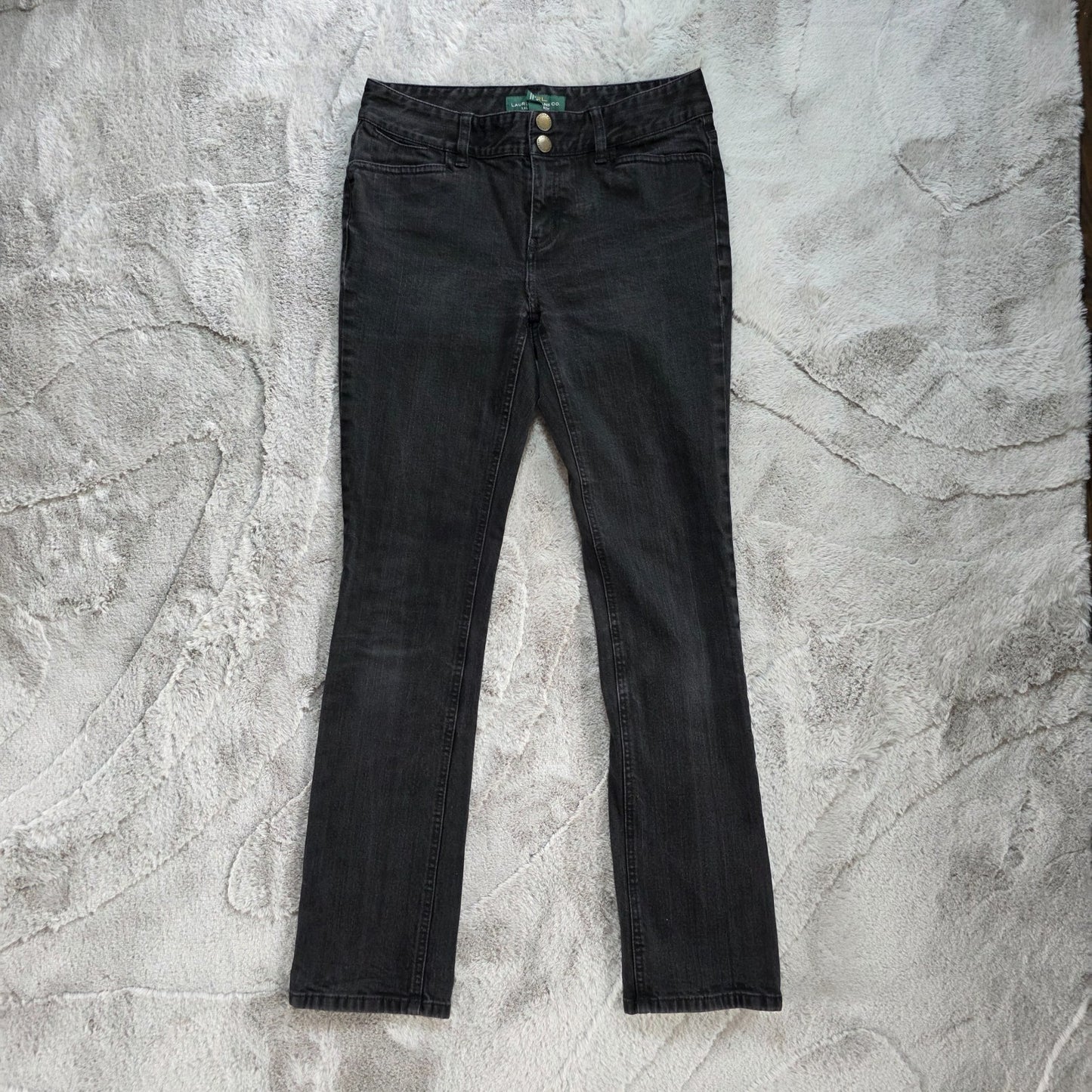 Lauren Ralph Lauren Black Stretch Denim Jeans US 2 (UK 6) W29 L30 Straight Leg