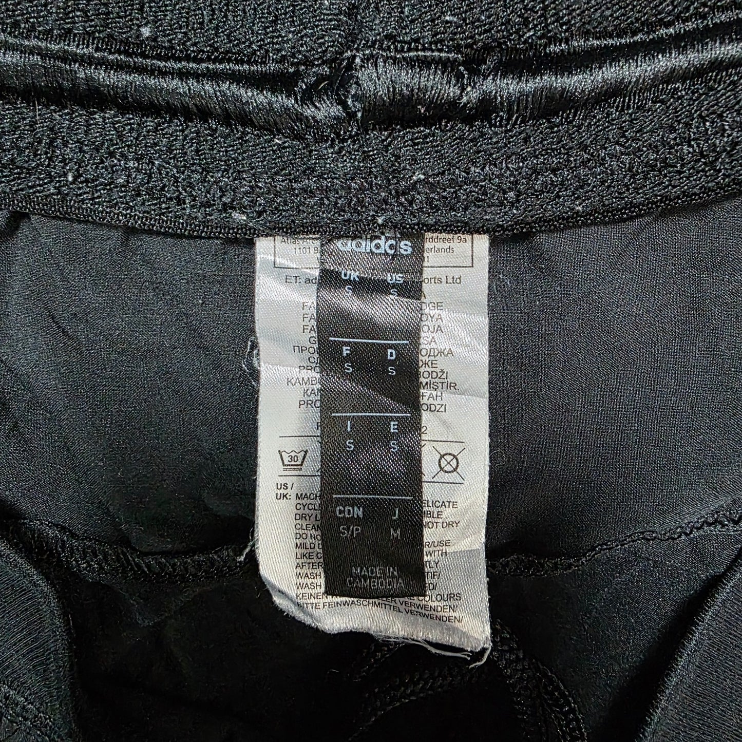 Adidas Black Sports Shorts Size S Zip Pockets Reflective Stripes W29 Rip NAS10
